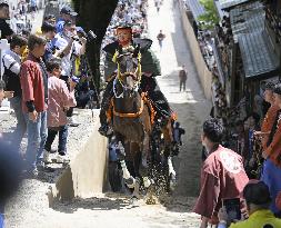 Annual equestrian event at Mie shrine
