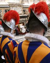Pope Francis Receives The Swiss Guards - Vatican