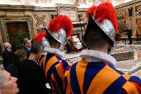 Pope Francis Receives The Swiss Guards - Vatican