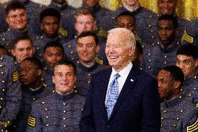 US President Joe Biden Presents the Commander-in-Chief's Trophy