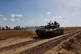 ISRAEL-SHALOM KEREM CROSSING-GAZA-BORDER-ARMY