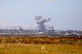 ISRAEL-SHALOM KEREM CROSSING-GAZA-STRIKE