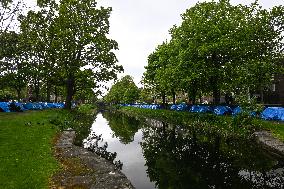Encampment Of Asylum Seekers In Dublin Continues