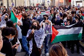 Pro Palestine Protest In Paris, France