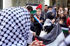 Louis Boyard Seen During A Pro Palestinian Protest