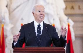 US President Joe Biden delivers speech on antisemitism during Days of Remembrance ceremony