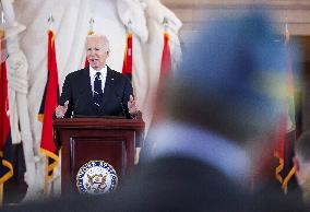 US President Joe Biden delivers speech on antisemitism during Days of Remembrance ceremony