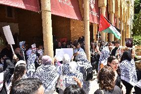 Pro-Palestinian Demonstration In American University Of Beirut