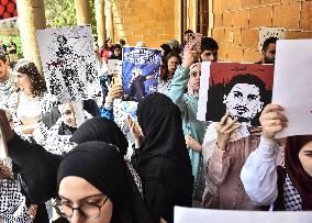 Pro-Palestinian Demonstration In American University Of Beirut
