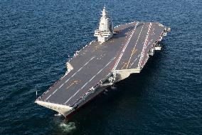CHINA-AIRCRAFT CARRIER FUJIAN-MAIDEN SEA TRIALS-COMPLETION (CN)