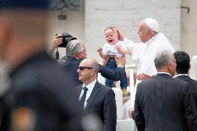 Pope Francis Leads The Weekly General Audience In Saint Peter's Square