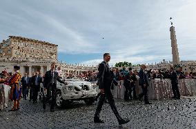 Pope Francis Leads The Weekly General Audience In Saint Peter's Square