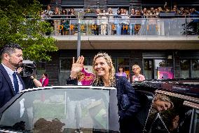 Queen Maxima Visit To The Oranje Huis - Almere