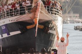 Arrival Of The Olympic Flame In Marseille
