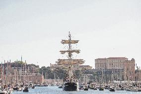 Arrival Of The Olympic Flame In Marseille