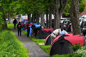 Rise In Asylum Seekers' Tents Along Dublin's Grand Canal