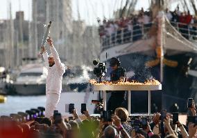 Paris Olympic flame arrives in Marseille
