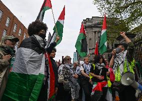 Emergency Protest For Rafah In Dublin