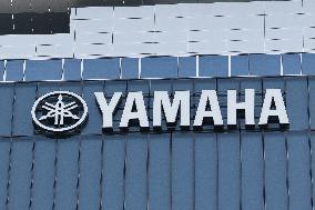 Yamaha's signboard and logo