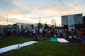 Students In Lisbon University Promote A Vigil To Support Palestine