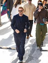 David Beckham And Son At Jimmy Kimmel - LA