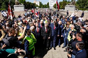 Russian Ambassador To Poland Faces Ukrainian Protest On Russian Victory Day