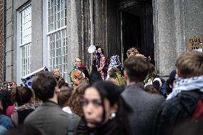Studentprotest At University Of Utrecht For Palestine