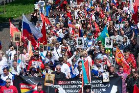 Pro Russian Demo For Celebrate Victory Day In Cologne