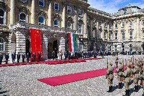 HUNGARY-BUDAPEST-XI JINPING-SULYOK-ORBAN-WELCOME CEREMONY