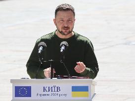 Joint press conference of Volodymyr Zelenskyy and Roberta Metsola in Kyiv