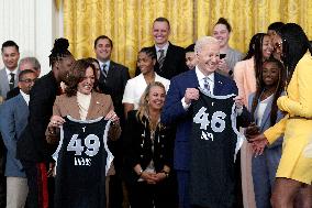 Joe Biden welcomes the Las Vegas Aces - Washington