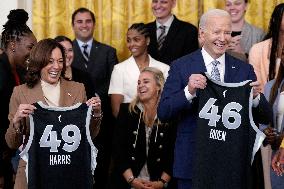 Joe Biden welcomes the Las Vegas Aces - Washington