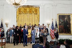 Joe Biden welcomes the Las Vegas Aces - Washington