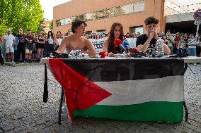 University Students Camp In Madrid In Support Of Palestine