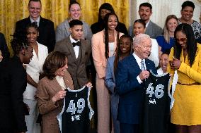 Los Vegas Aces Celebrate 2023 WNBA Championship at White House