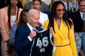 Los Vegas Aces Celebrate 2023 WNBA Championship at White House