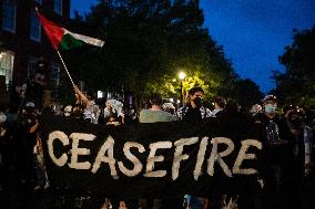 GWU Students Rally At Site Of Cleared Gaza Solidarity Encampment - DC