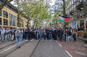 Pro-Palestinian Protesters In Amsterdam, Netherlands