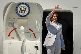 US Vice President Kamala Harris Arrives To Puerto Rico