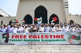 Protest Demanding Free Palestine In Dhaka.