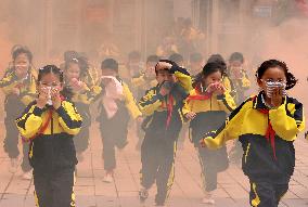 A Fire Emergency Escape Drill in Zaozhuang