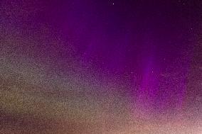 Northern Lights In The Sky Of Europe