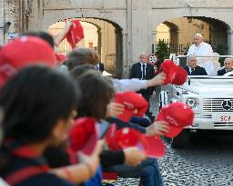 Pope Francis Meets With Confirmation Students - Vatican