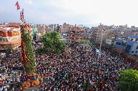 Rato Machhindranath Chariot Procession Begins In Nepal