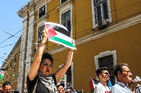 Rally Against The War In Middle East In Lisbon