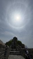 Solar Halo Above The Jinshanling Great Wall in Chengde