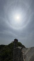 Solar Halo Above The Jinshanling Great Wall in Chengde