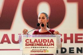 Presidential Candidate Claudia Sheinbaum Campaign Rally In Texcoco