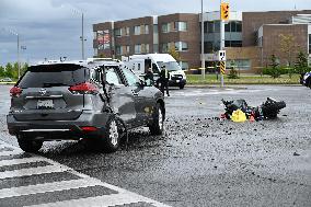 Motorcyclist In Life-Threatening Condition Following Vehicle Accident