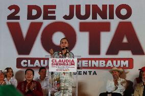 Presidential Candidate Claudia Sheinbaum Canpaign Event In Tlaxcala
